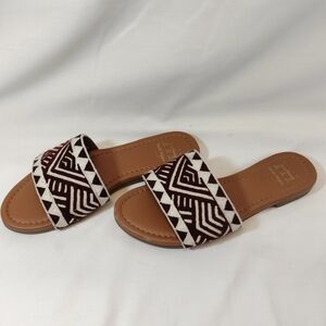 Haute Hippie Aztec‎ Embroidered Sandals Slides
